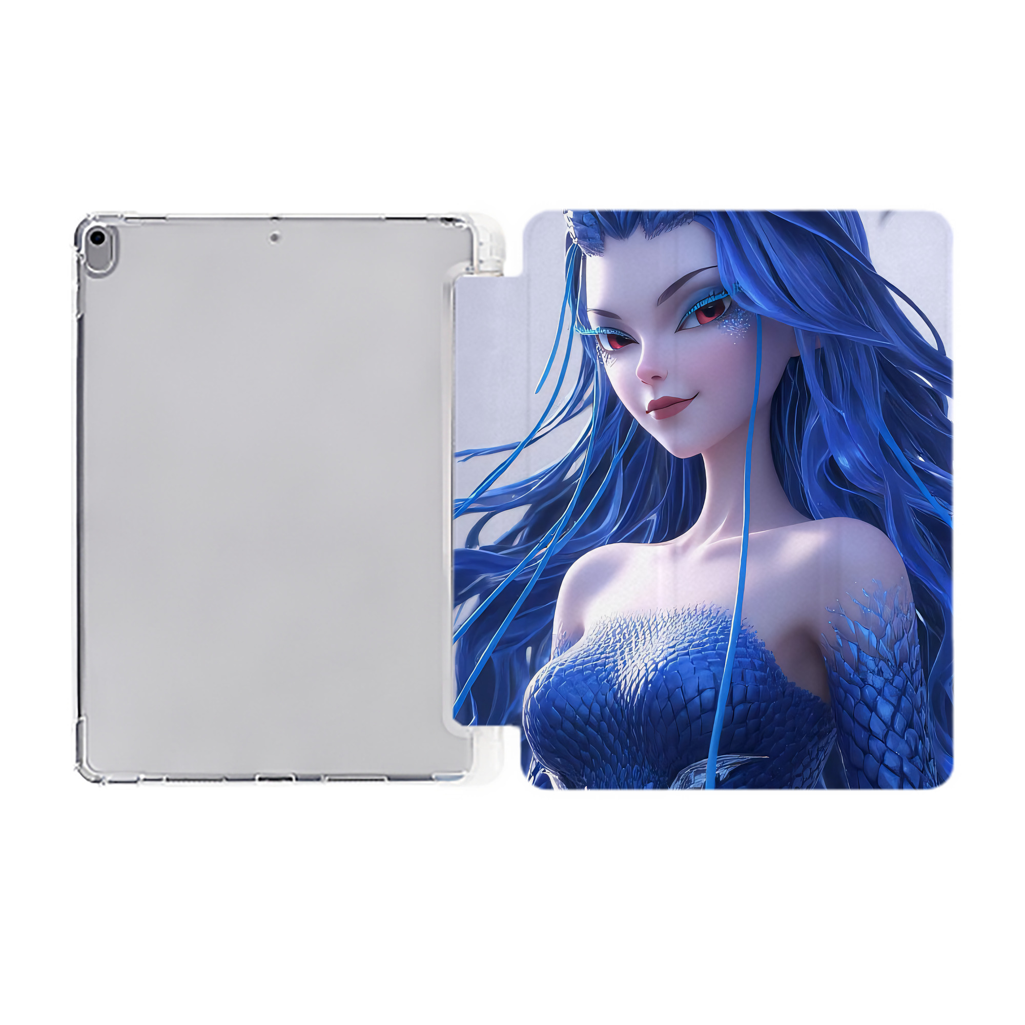 （画像用） Ne Zha 2 ナタ 魔童の大暴れ IPad ケース ペン収納付き 三つ折りスタンド PUレザー×シリコン 対応機種9.5/10.5/10.9インチ